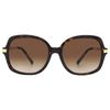  Kính Michael Kors Adrianna II Brown Gradient Rectangular Ladies Sunglasses MK2024 310613 57 