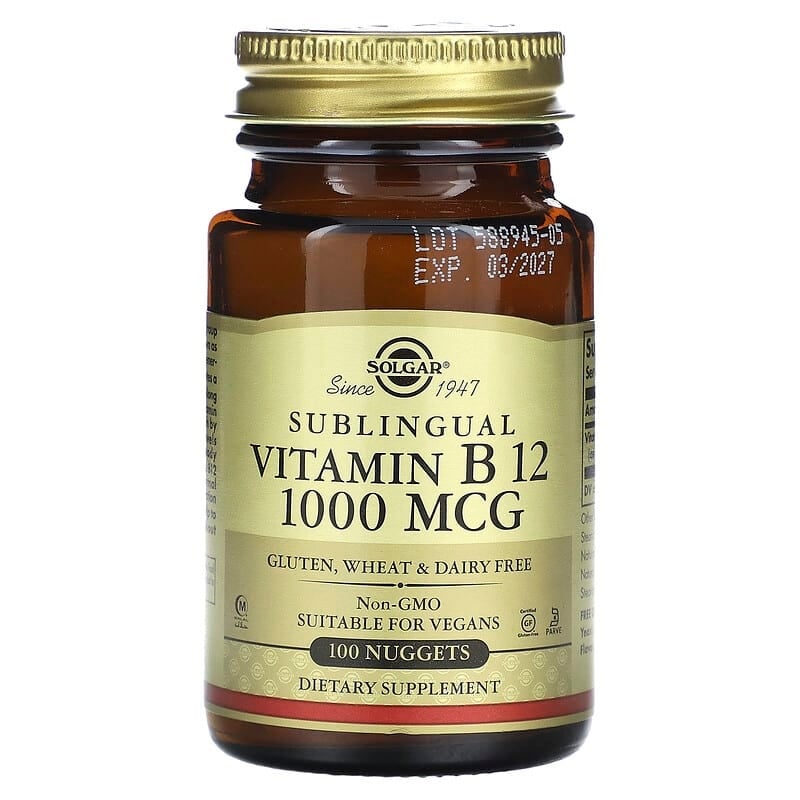  Viên uống bổ sung Solgar Sublingual Vitamin B12 1000 mcg 100 viên 
