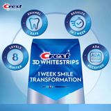  Hộp 28 miếng (14 cặp) dán trắng răng Crest 3D whitestrips 1 week smile trasformation Levels 8 