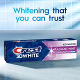  NK - Kem đánh răng Crest 3D White Radiant Mint Advanced Fluoride Anticavity Toothpaste 3.3Oz 93g 