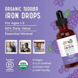  Siro bổ sung sắt Iron Organic Mary Ruth's cho bé 1 đến 3 tuổi 2Oz 60ml 