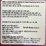  NK - Nước rửa tay dạng bọt BBW Gentle & Clean Foaming Hand Soap Iced Lemon Pound Cake 8.75Oz 259ml 