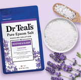  (SNL) Muối tắm ngâm bồn Dr Teal's Soothe & Sleep Lavender Pure Epsom Bath Salt 1.36kg 