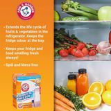  Bột khử mùi tủ lạnh Arm & Hammer Baking Soda Fridge-N-Freezer Pack, Odor Absorber 14Oz 396,8g 