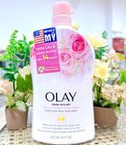  NK - Sữa tắm Olay Fresh Outlast Body Wash Notes of Rose Water & Sweet Nectar 24HR Fresh Vibes 33Oz 975ml 
