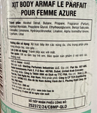  NK - Xịt thơm body Armaf Le Parfait Pour Femme Azure Body Spray 6.8Oz 200ml 