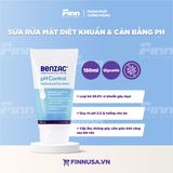  NK - Sữa rửa mặt giúp diệt khuẩn & cân bằng pH cho da mụn Galderma Benzac PH Control Antibacterial Face Wash 150ml 