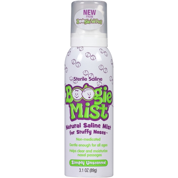  Xịt mũi cho bé Boogie Mist Sterile Saline Nasal Spray Unscented 3.1Oz 89g 
