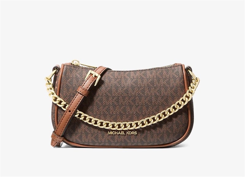  Túi MK Carmela Small Signature Logo Convertible Crossbody Bag Color BROWN 35F4G1QC1B 