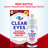 Nước Nhỏ Mắt Giảm Khô Đỏ Mắt Clear Eyes Maximum Redness Relief 0.5Oz 15ml (Chai) 