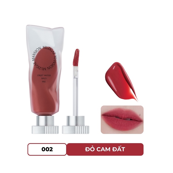  NK - Son Tint Muzigae Mansion Objet Water Thuần Chay màu 002 Spicy 5.8ml 