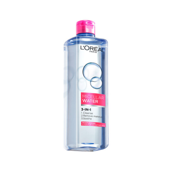  NK - Nước làm sạch và tẩy trang mềm mịn da L'Oreal Micellar Water 3-in-1 Moisturizing Even For Sensitive Skin 400ml 