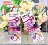 NK - Siro hỗ trợ giảm ho, sổ mũi do cảm lạnh Brauer Sambucus Black Elderberry Cold & Flu Forte 100ml 