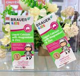  NK - Siro bổ sung Canxi, Magie, Kẽm Brauer Kids Liquid Calcium with Magnesium & Zinc 200ml 