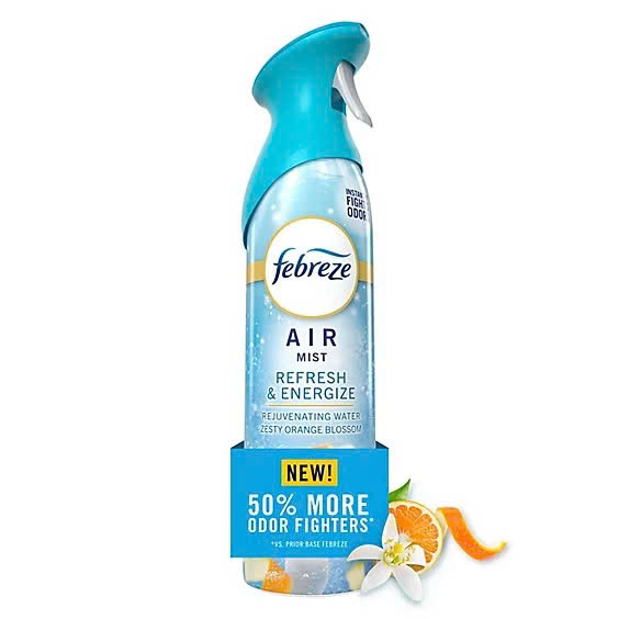  Xịt thơm phòng Febreze Air Mist Refresh & Energize Rejuvenating Water Zesty Orange Blossom 8.1Oz 230g 