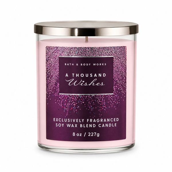  Nến thơm 1 bấc BBW A Thousand Wishes 8Oz 227g 
