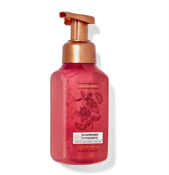  NK - Nước rửa tay dạng bọt BBW Gentle & Clean Foaming Hand Soap Raspberry Tangerine 8.75Oz 259ml 