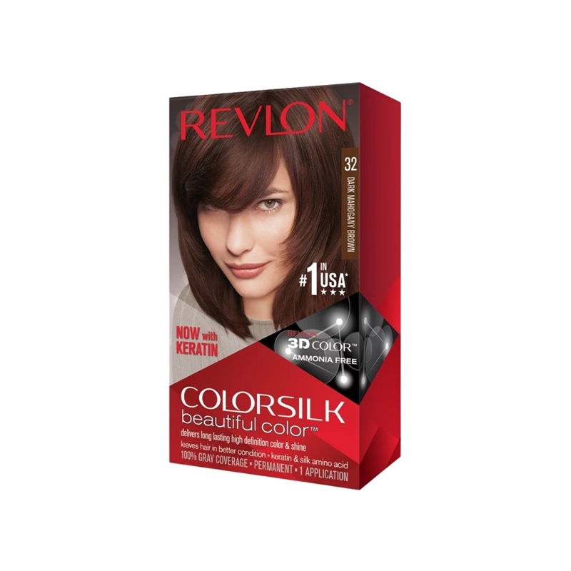  Thuốc nhuộm tóc Revlon Colorsilk Beautiful Color 32 Dark Mahogany Brown 