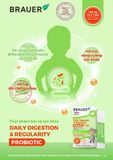  (SALE-S50) CTY - Men vi sinh và chất xơ Brauer Baby & Kids Daily Digestion & Regularity Probiotic + Fibre 30 gói 