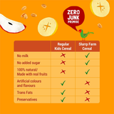  Bột Ăn Dặm Hữu Cơ Không Đường Cho Bé 6m+ Slurrp Farm Cereal - Vị Lúa Mì, Táo và Chuối 200g (Hộp) 