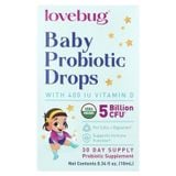  Siro bổ sung lợi khuẩn cho bé LoveBug Probiotics Baby Probiotic Drops with Vitamin D 0.34Oz 10ml 