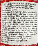  NK - Xịt khử mùi Old Spice Captain 150ml 
