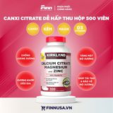  NK - Viên uống bổ sung Kirkland Calcium Citrate Magnesium And Zinc 500 viên 