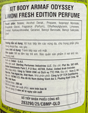  NK - Xịt thơm body nam Armaf Men's Odyssey Limoni Fresh Body Spray 6.8Oz 200ml 