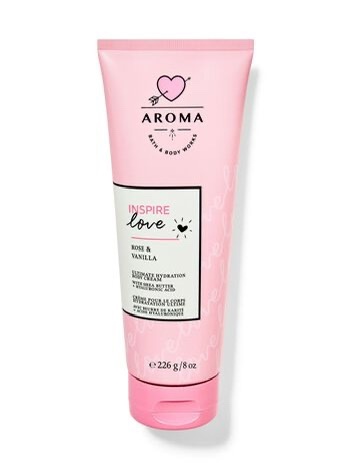  Kem dưỡng ẩm toàn thân BBW Aroma Inspire Love Rose & Vanilla Ultimate Hydration Body Cream 8Oz 226g 