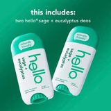  Lăn khử mùi Hello White Sage + Eucalyptus Deodorant With Shea Butter 2.6Oz 73g 