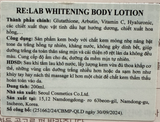  NK - Kem dưỡng da body Relab Whitening Body Lotion 200ml 