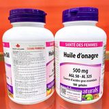  NK - Viên uống tinh dầu hoa anh thảo Webber Naturals Evening Primrose Oil GLA 50 180 viên 