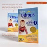  NK- Vitamin D3 nhỏ giọt cho bé Baby Ddrops 400IU 90 giọt (Hộp) 