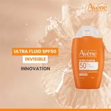  Kem chống nắng quang phổ rộng Avène Solar Ultra Fluid SPF50 UVB UVA Blue Light 50ml 