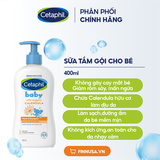  NK-Sữa tắm gội cho bé Cetaphil Baby Wash & Shampoo With Organic Calendula 400ml 
