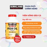  NK - Viên uống dầu cá Kirkland Signature Fish Oil Concentrate with Omega-3 Fatty Acids 400 viên 