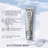  NK - Kem đánh răng khử ố vàng răng cho người hút thuốc lâu năm vị Bạc hà Châu âu Marvis Smokers Whitening Mint 4.4Oz 85ml 