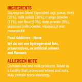  Bột Ăn Dặm Hữu Cơ Không Đường Cho Bé 6m+ Slurrp Farm Cereal - Vị Xoài, Hạt Ragi, Gạo và Sữa 200g (Hộp) 