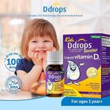  NK- Vitamin D3 Ddrops Booster 600IU cho bé từ 1 tuổi 0.09Oz 2.8ml 