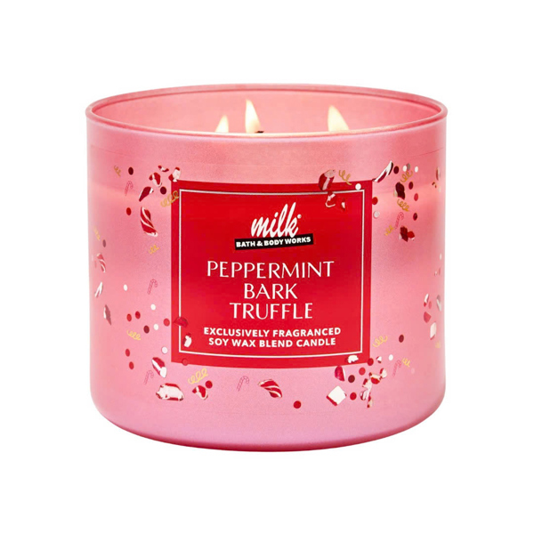  Nến thơm 3 bấc BBW Peppermint Bark Truffle 14.5Oz 411g 
