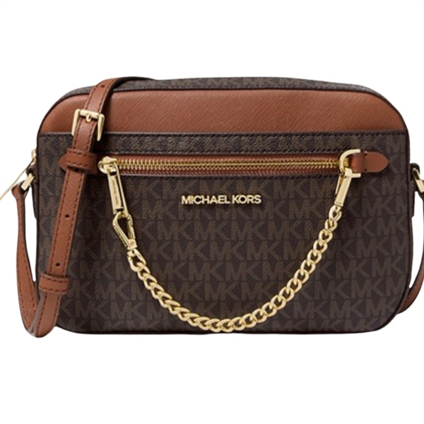  Túi MK Jet Set Large Logo Crossbody Bag Color BROWN 35S1GTTC9B 