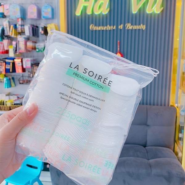  NK - Bông tẩy trang La Soirée Premium Cotton 225 miếng 