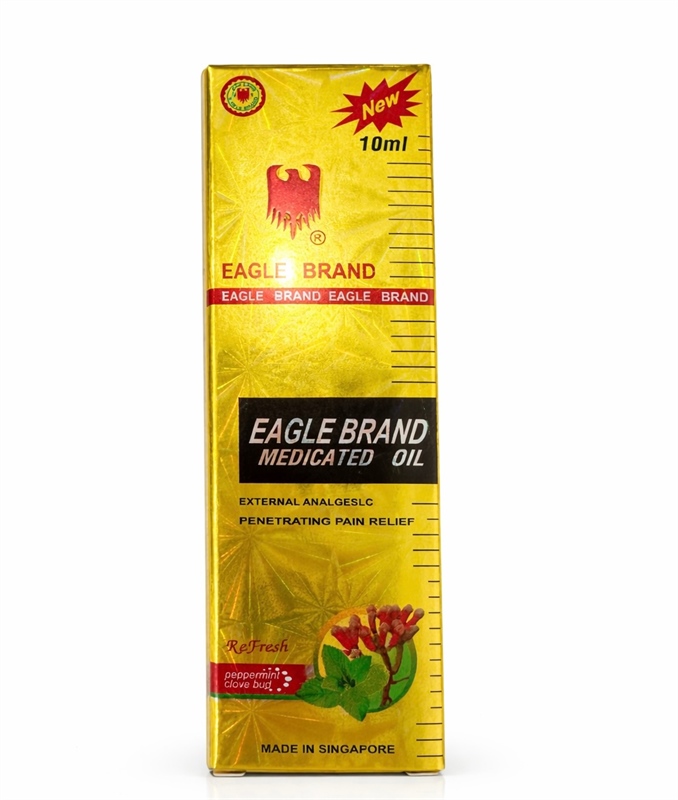  Dầu vàng dạng lăn Eagle Brand Medicated Oil Refeshing Peppermint Clove Bud - Mùi Đinh Hương Và Bạc Hà 10ml 
