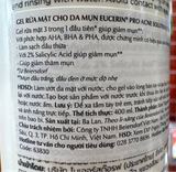  NK - Sữa rửa mặt Eucerin cho da mụn Pro Acne Solution 3X Treatment Gel To Foam Cleanser 400ml 