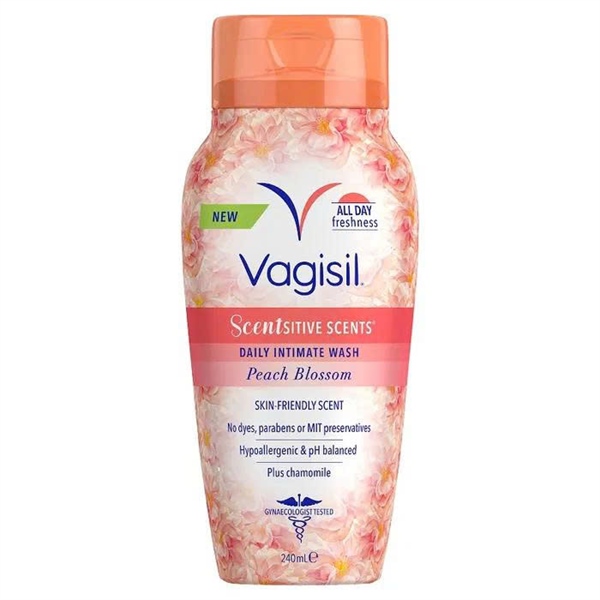  NK - Dung dịch vệ sinh phụ nữ Vagisil Scentsitive Scents Daily Intimate Wash Peach Blossom 240ml 