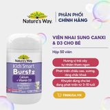 NK - Viên uống bổ sung canxi và vitamin D3 cho bé Nature's Way Kids Smart 50 viên 
