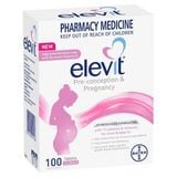  (Úc) Viên uống bổ sung vitamin cho mẹ bầu Elevit Pre-conception & Pregnancy Vitamins & Minerals 100 viên 