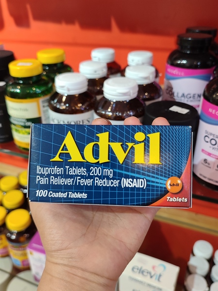  Viên uống giảm đau hạ sốt Advil Pain Reliever/Fever Reducer with Ibuprofen 200mg Coated 100 viên 