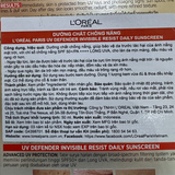  NK - Kem chống nắng Loreal Paris Inovation UV Defender Invisible Resist Daily Suncreen SPF50+ 50ml 