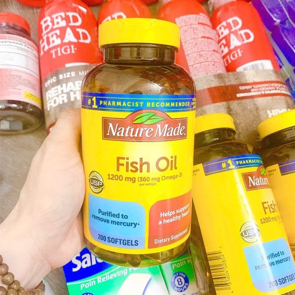 Viên uống bổ sung Omega Nature Made Fish Oil 360mg 200 viên